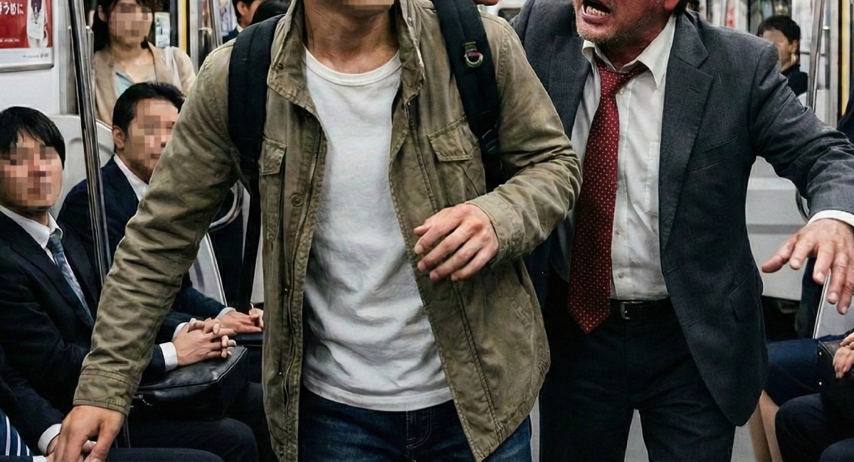 電車内で酔った男がつきまとい！ どうする？