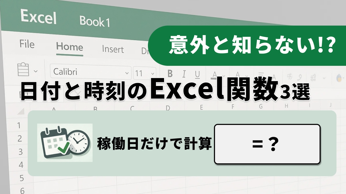 【Excel日付】「月末の日付、カレンダー見てる？」スケジュール管理を自動化する日付関数3選