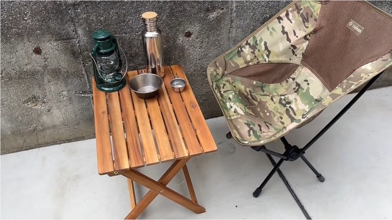 早く言ってよ！【イオン】で見つけた「木製テーブル」がキャンプにぴったり過ぎ