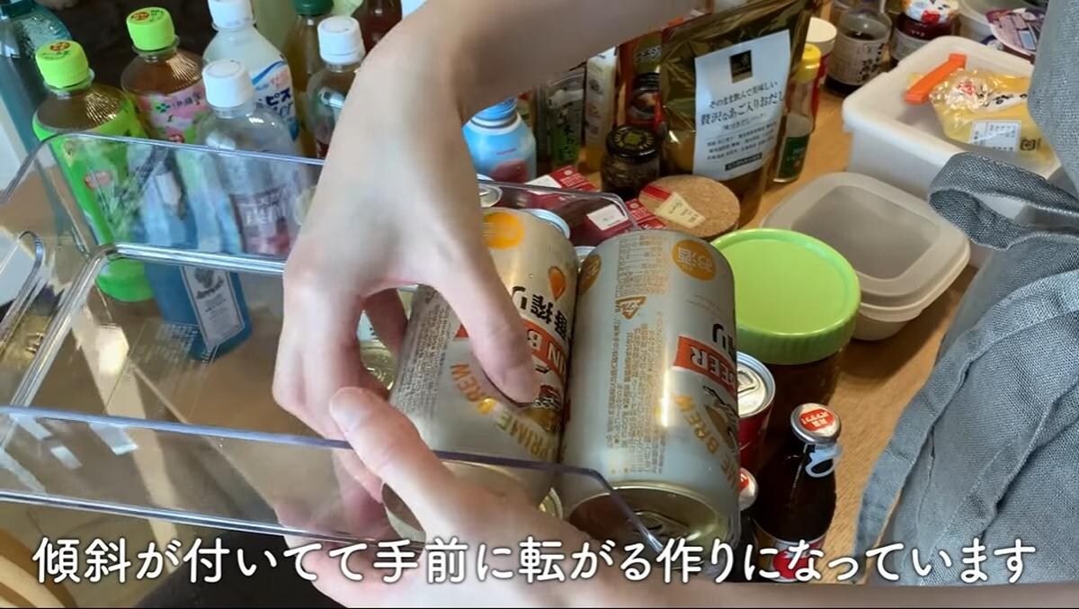 【ニトリ】デッドスペース活用術◎冷蔵庫トレーで缶ビールをすっきり収納！