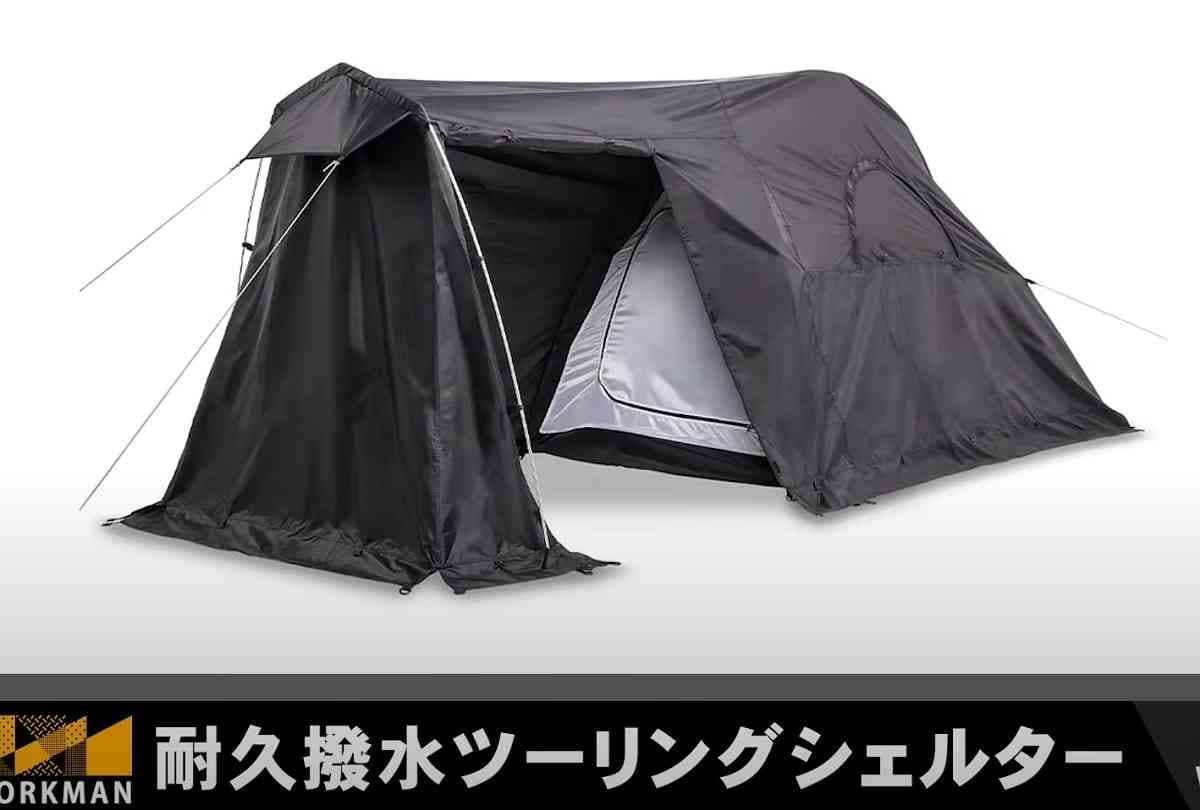 【ワークマン】のテント「耐久撥水シェルター1人用」はバイクで行くキャンプやソロにおすすめ！広々空間で快適