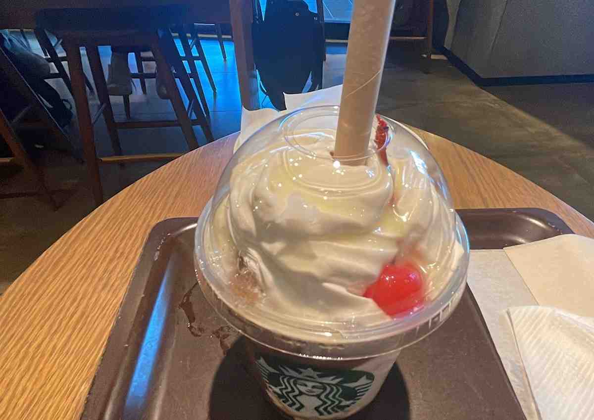 甘さたっぷりのフラペチーノ