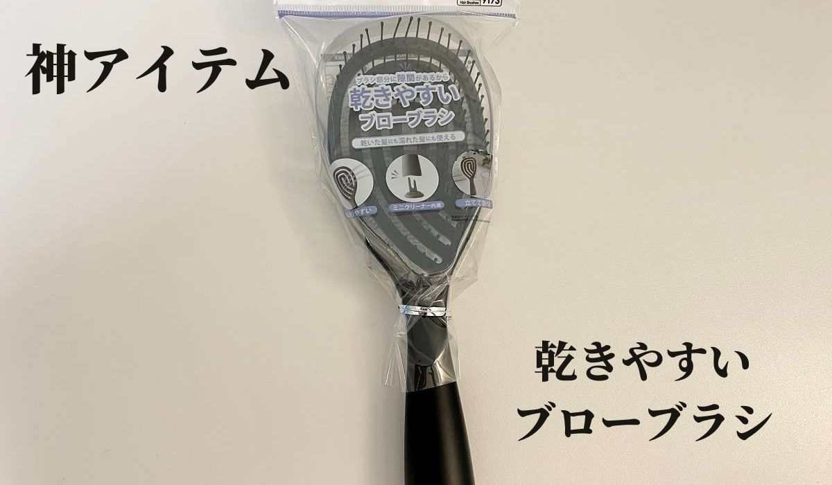 【ダイソー】感動のヘアブラシ「乾きやすいブローブラシ」が便利すぎるとSNSで話題！暑い日のドライヤーがラク！