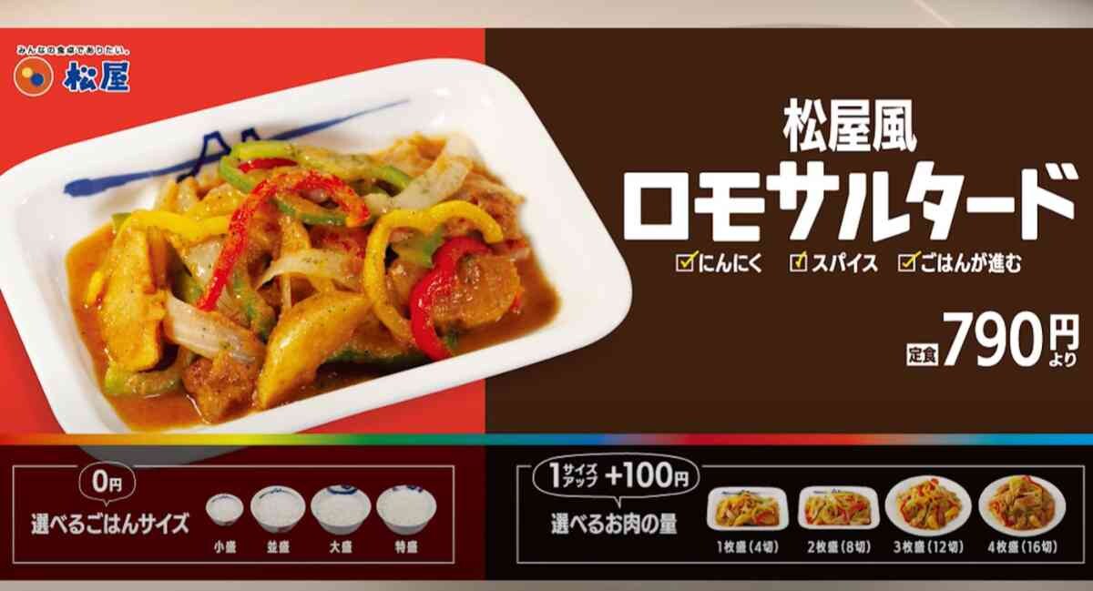 【松屋】新商品「ロモサルタード」は夏にうれしいスパイス肉メニュー！世界で最も美食を楽しめる国ペルーの絶品料理