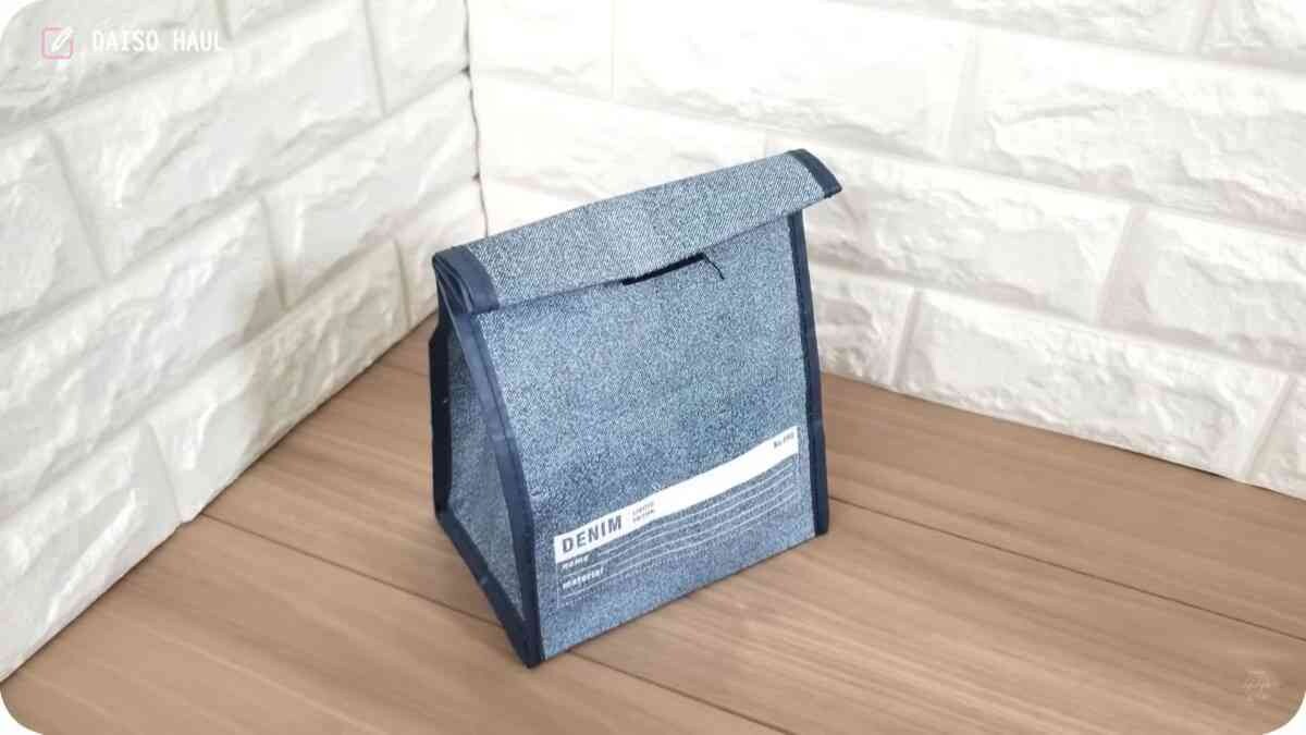 【ダイソー】デニム風のクラフトバッグがおしゃれ！お弁当ケースやギフトに使ってみない？