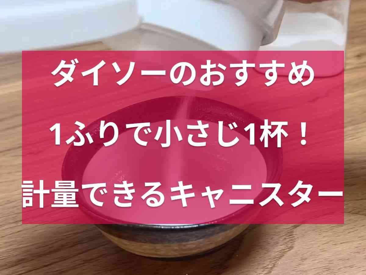 【ダイソー】「計量できるキャニスター」は1ふりするだけで小さじ1杯が量れる！このキッチングッズ神すぎん!?