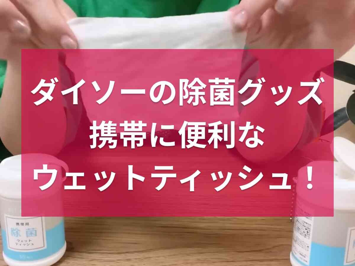 【ダイソー】の「除菌ウェットティッシュ」はミニボトルで秋の行楽や運動会にちょうどいい！