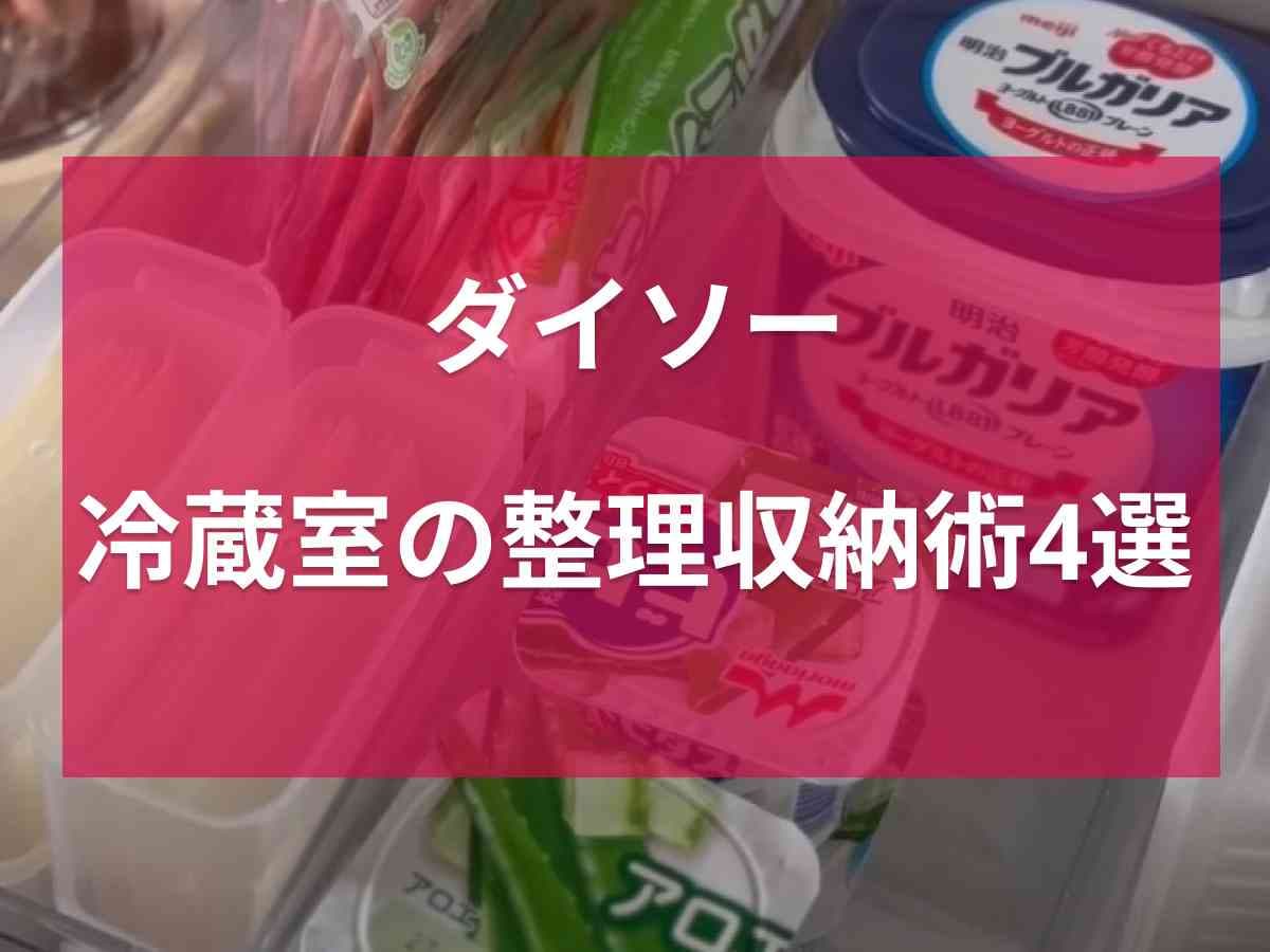 【ダイソー】整理収納アドバイザーが教える「冷蔵室の整理術」4選！100均グッズでスッキリ片付く