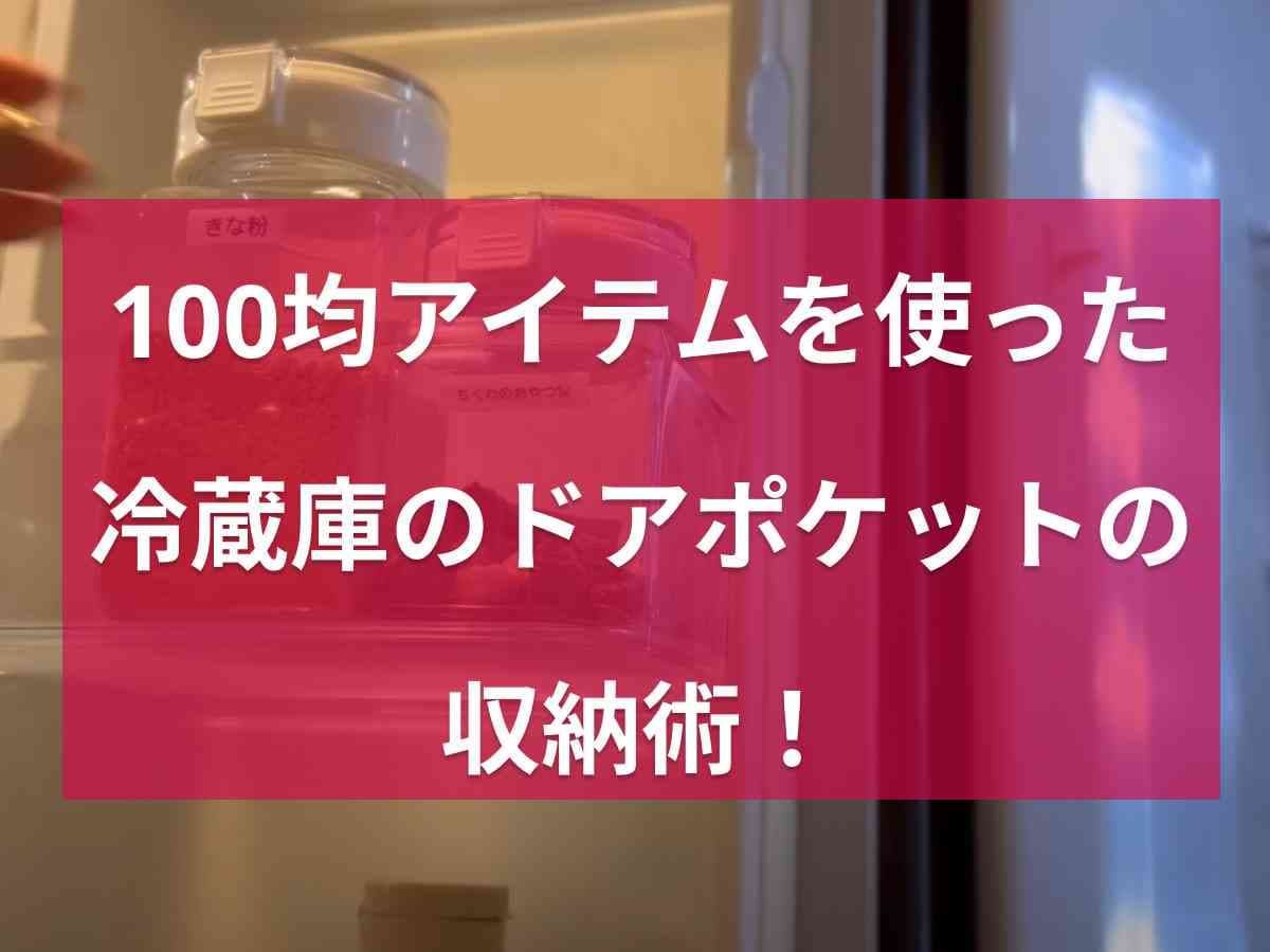 【ダイソー】ワンプッシュでパカッとオープン！ドアポケット収納に使える「保存容器」は片手操作で料理中もラク◎