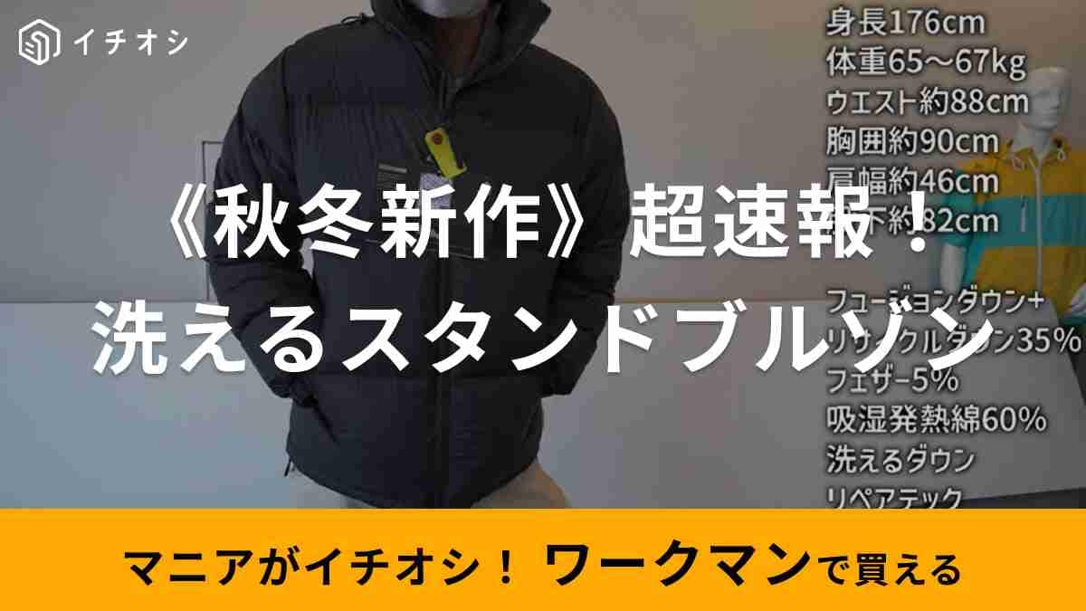 【ワークマン】のスタンドブルゾンは「洗えるフュージョンダウン」の秋冬新作シリーズ！街やキャンプもお任せ