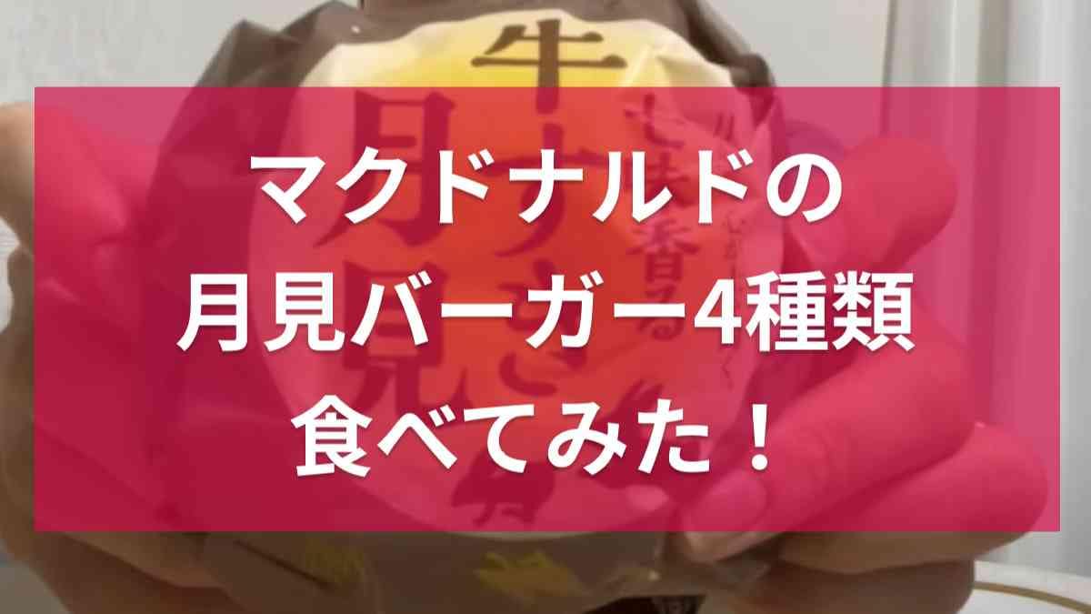 【マクドナルド】「月見バーガーシリーズ」のハンバーガー4種を食べ比べ！2023年秋の限定メニューは牛すき