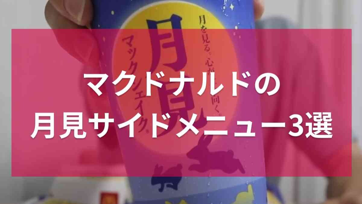 【マクドナルド】「月見パイ」「月見マックシェイク」ナゲット新ソースを実食！秋限定のサイドメニュー3選
