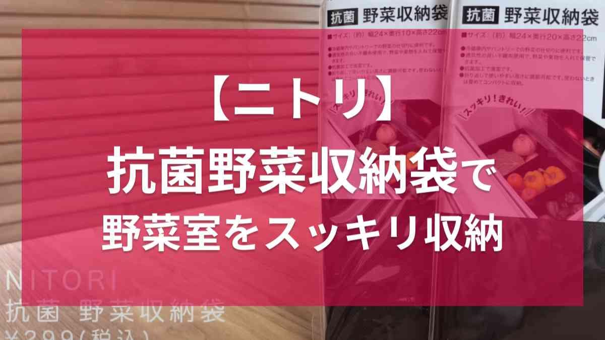 【ニトリ】「抗菌野菜収納袋」を使った野菜室の整理術を紹介！省スぺ収納が叶う「知らないと後悔」する神グッズ