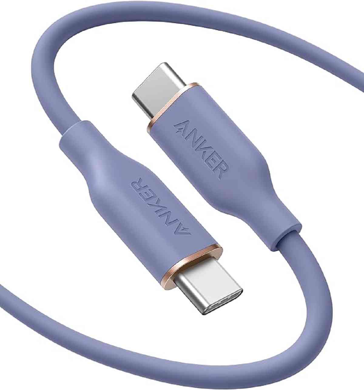 「Anker PowerLine III Flow USB-C & USB-C」の紫
