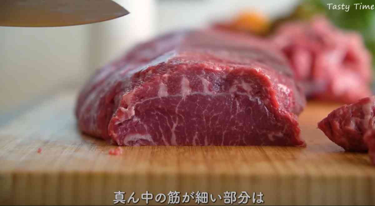 コストコのブロック肉「USビーフプライムミスジ」のステーキ用の部位