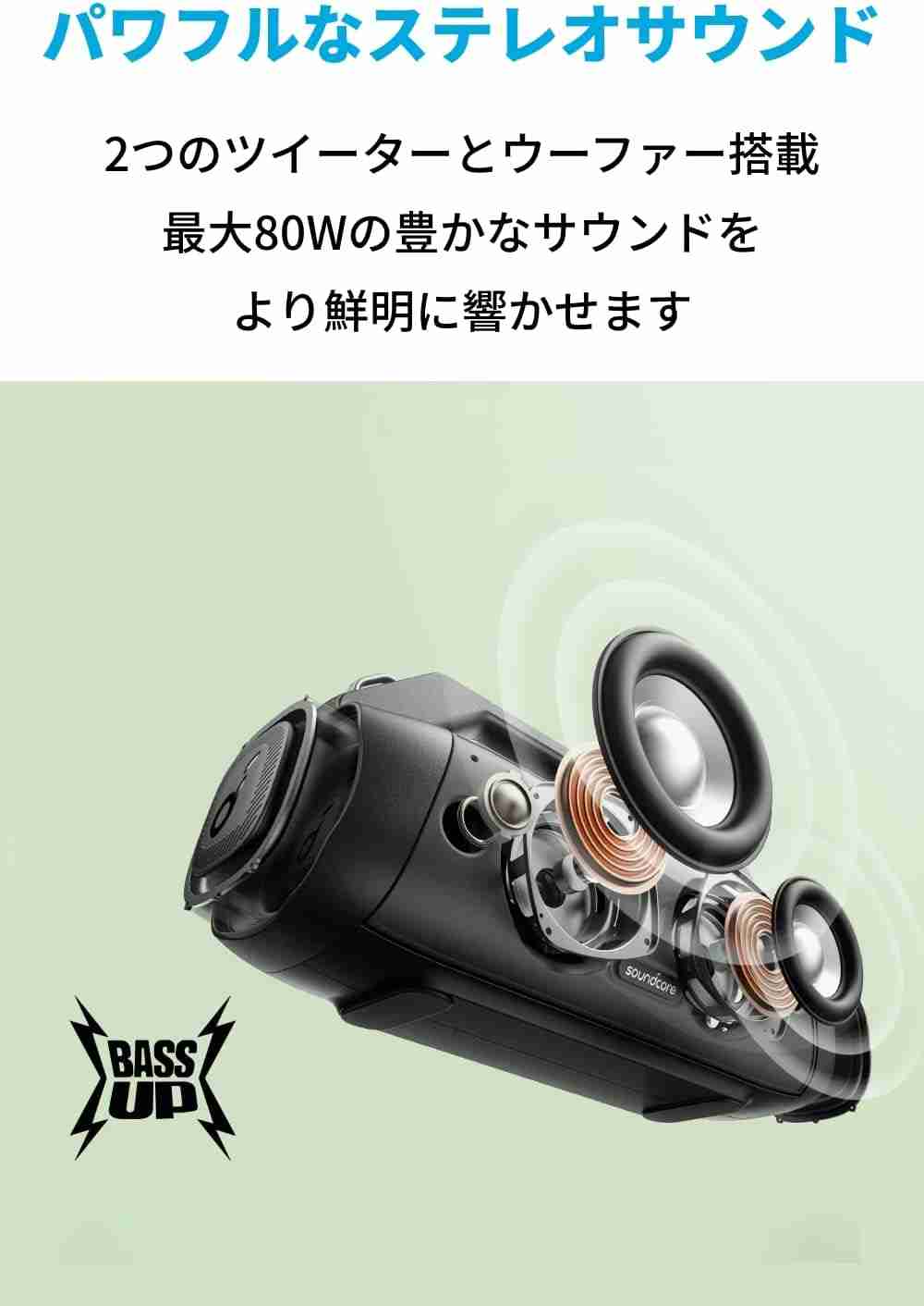 「Anker Soundcore Motion Boom Plus」迫力のサウンドが魅力