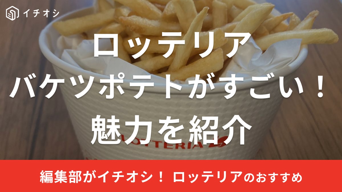 ロッテリアのバケツポテトは4人前の大容量でお得！Sサイズと比較して量や値段を紹介