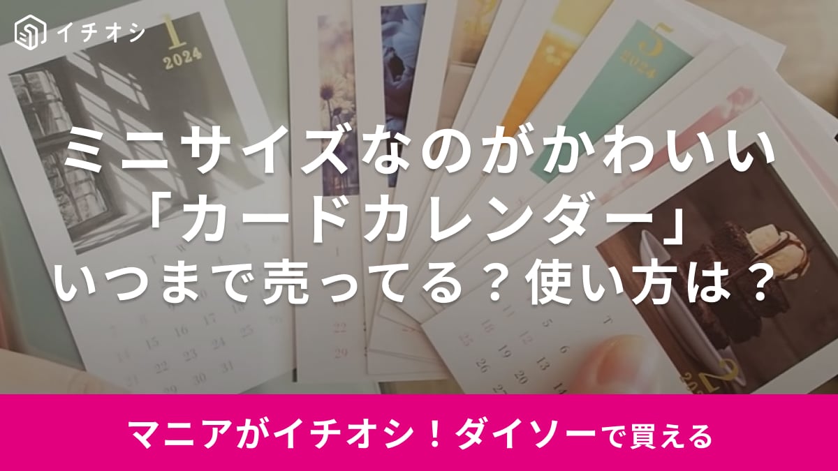 考えた人天才！【ダイソー】2024年のカレンダーは手のひらサイズ！スマホカバーに入るからパッと見れて便利