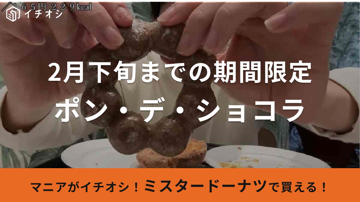 2月までの期間限定ドーナツ！【ミスド】のポンデショコラは今だけヘーゼルナッツ味に◎