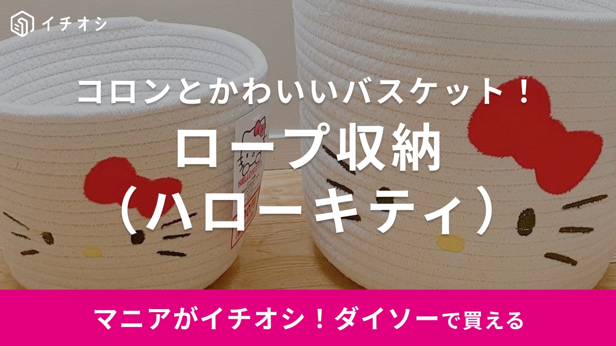 「争奪戦必至！」ダイソーのキティちゃんバスケットが「一生手放せない可愛さなの！」あったらラッキー！！