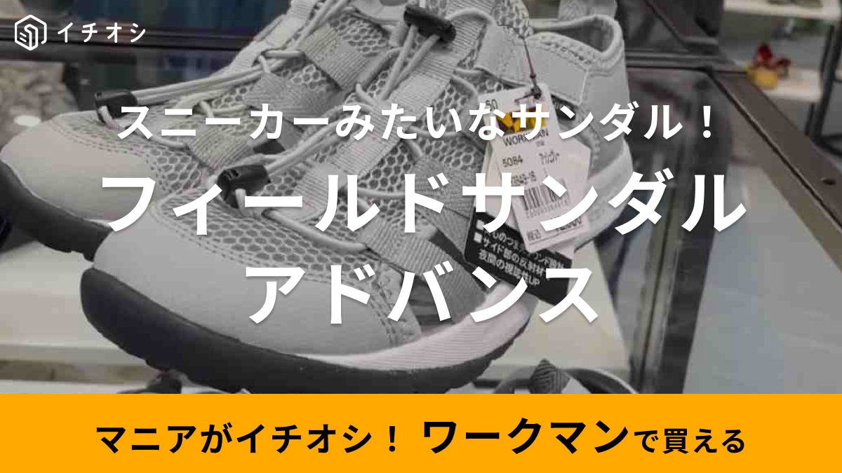 ワークマン2500円で「スニーカーみたいに歩けるサンダル!?」速乾だから水辺やキャンプにも使える！
