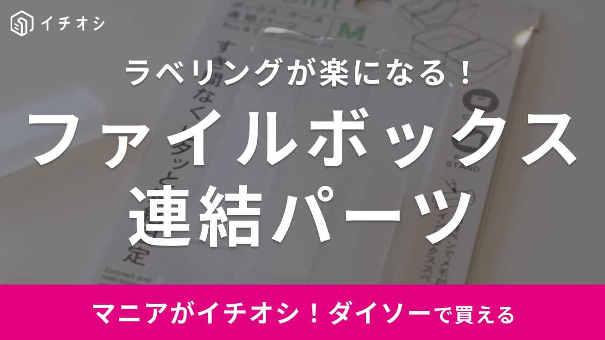 その手があったか！ 【ダイソー】まさかの活用方法で「収納ボックスのラベリング」が驚くほど楽ちんに