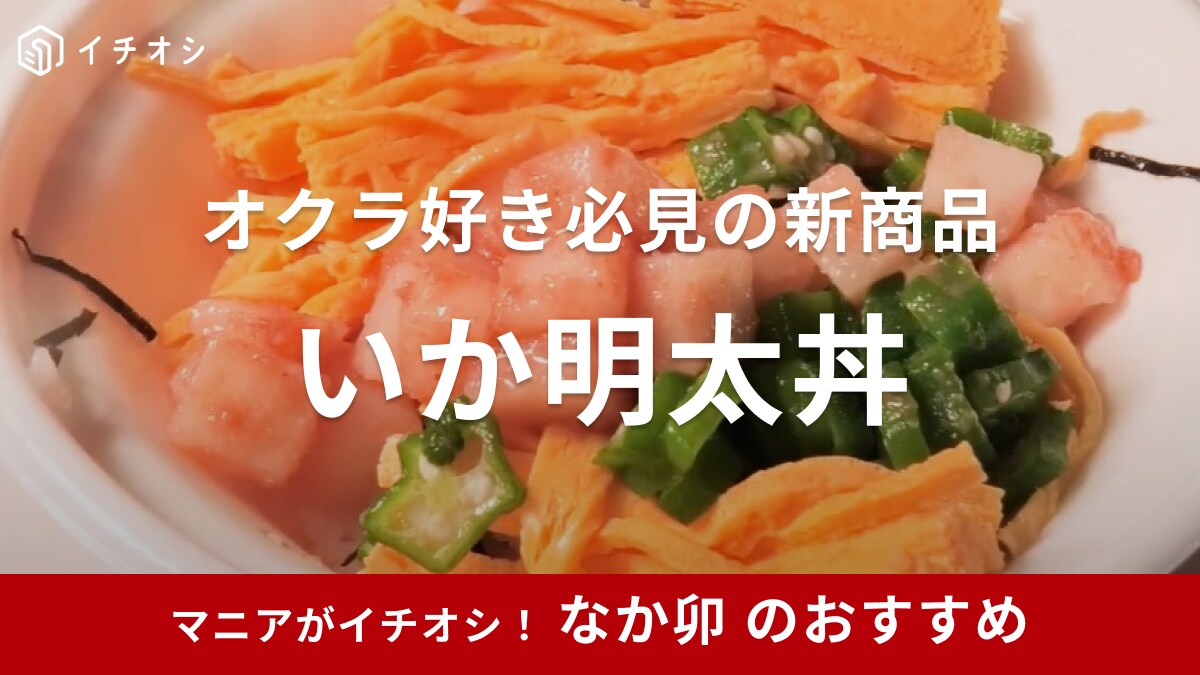 【なか卯】4月の新メニューはイカ明太とオクラざんまい！もっちりネバネバ食感たクセになる旨さ！