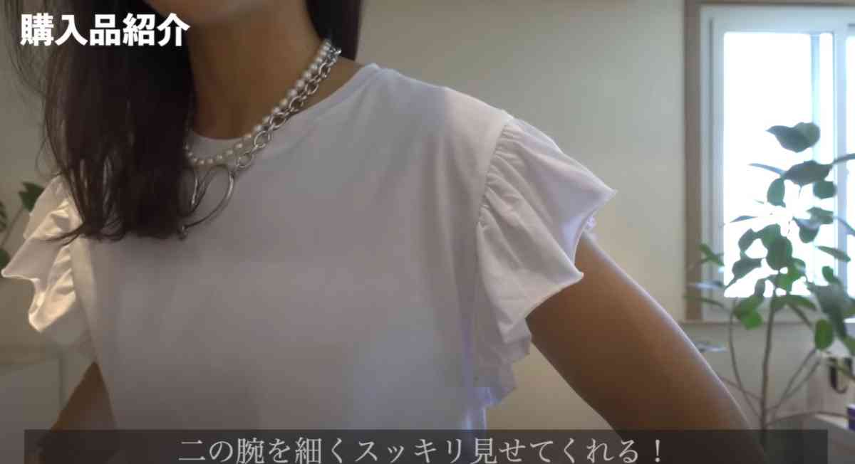 ZARAの「フリルコットンTシャツ」