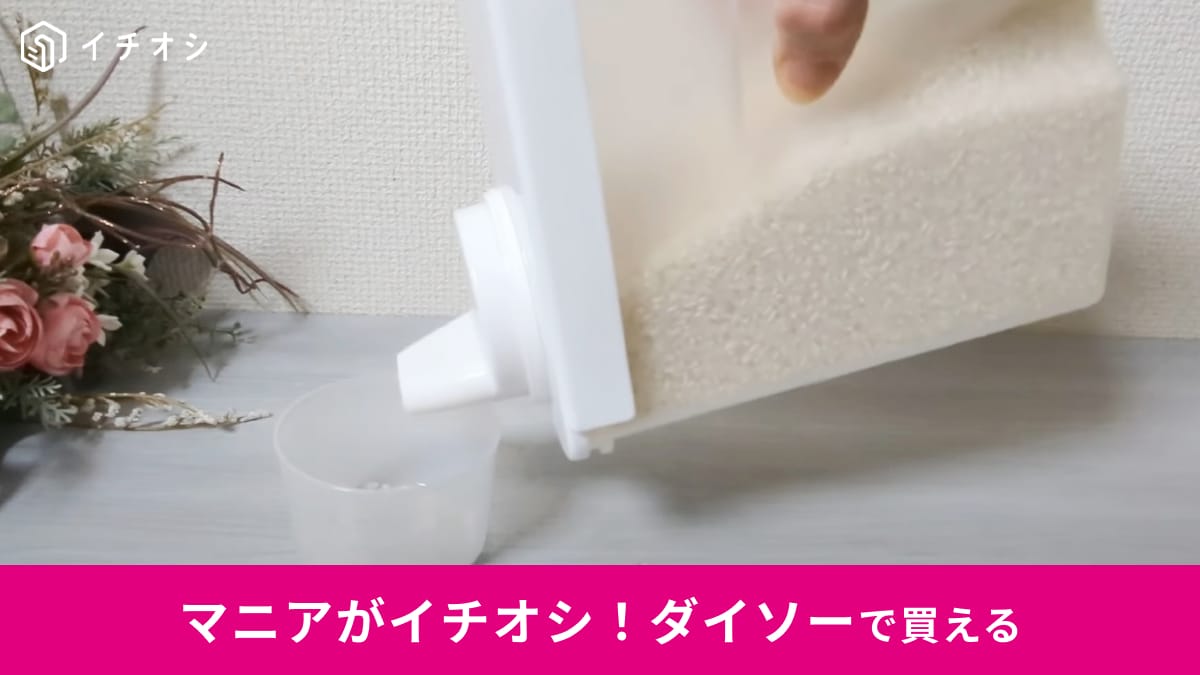 ダイソー「持ちやすいお米保存容器」が220円なんてコスパ良すぎ！片手軽量＆ドアポケットに保管しやすいサイズ感
