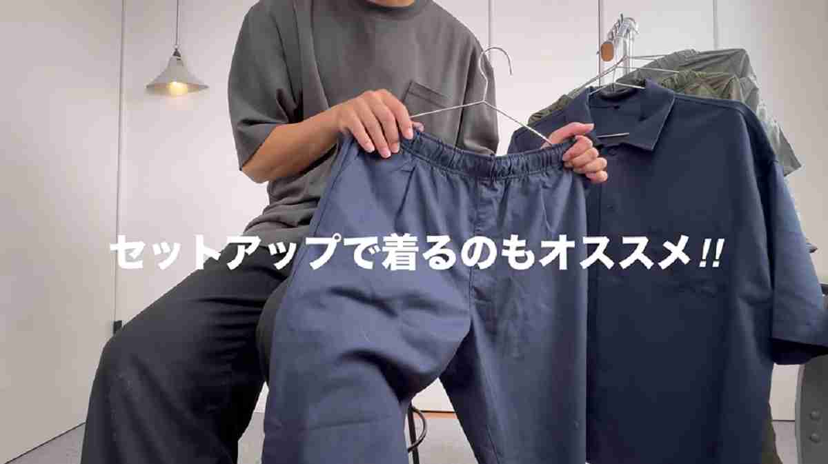 ワークマン「リネンミックス 半袖オーバーシャツ&ストレートパンツ」はネイビーがおすすめ