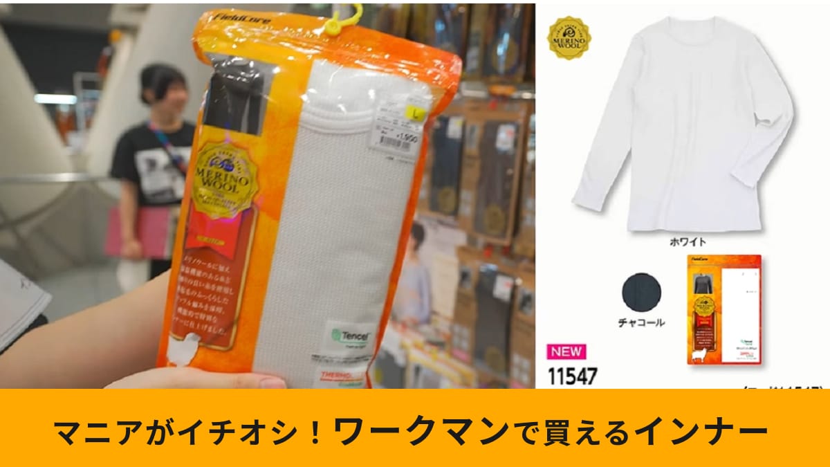 【ワークマン】「サーモメリノインナー長袖クルーネック」がスゴイ理由！発熱と消臭効果をわかりやすく紹介