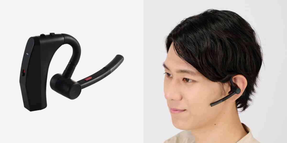 エレコム Bluetoothヘッドセット ワイヤレス 片耳 オープンイヤー デュアルマイク ノイズリダクション HD Voice対応 最大連続待受約100時間 PC/スマートフォン対応 [Type-C充電] ブラック LBT-HSC40BK/E