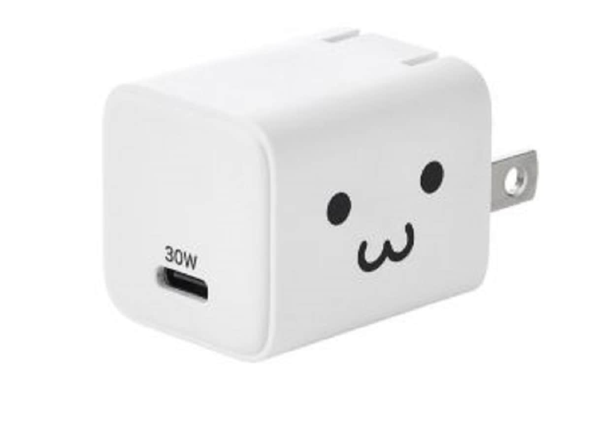 エレコム「USB Power Delivery 30W AC充電(C×1) しろちゃん 」