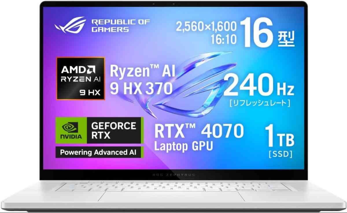 ASUS ゲーミングノートPC ROG Zephyrus G16