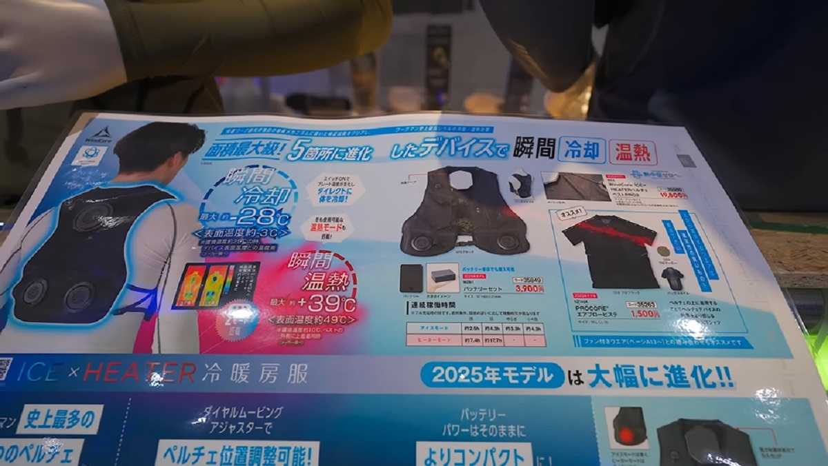 ワークマン「WindCore ICE×HEATERペルチェベストPRO2」は冷却・温熱効果がアップ
