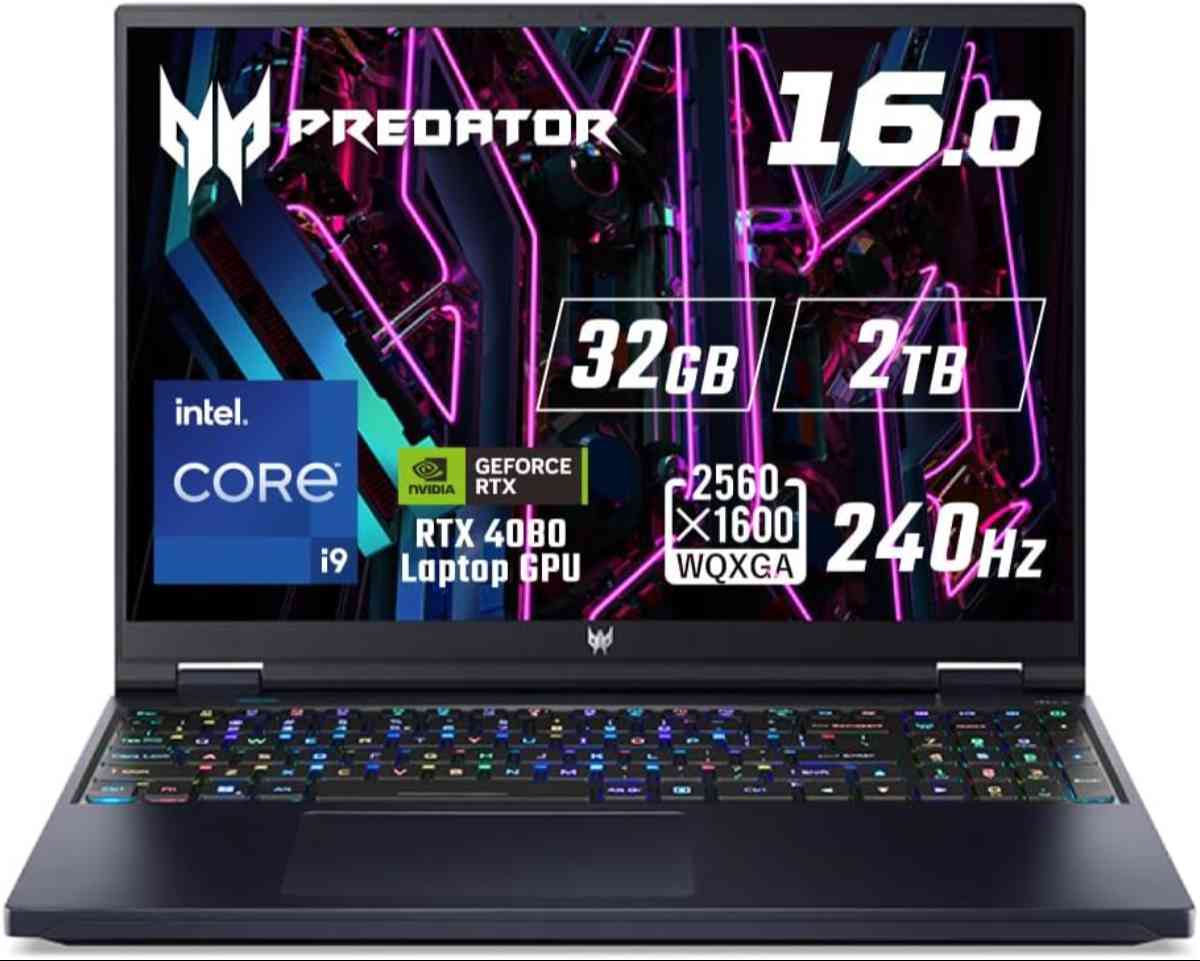 acerのハイエンドモデルのゲーミングPCノート