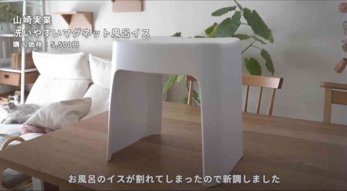 山崎実業の「洗いやすいマグネット風呂イス」