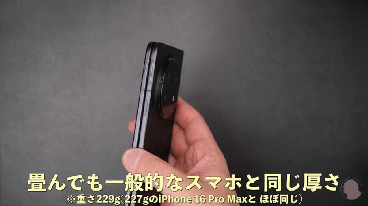 畳んだ状態でも一般的なスマホと同じ厚さ!