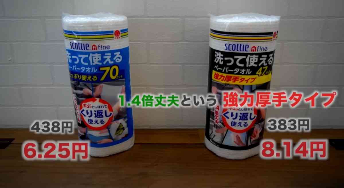 スコッティファイン洗って使えるペーパータオル