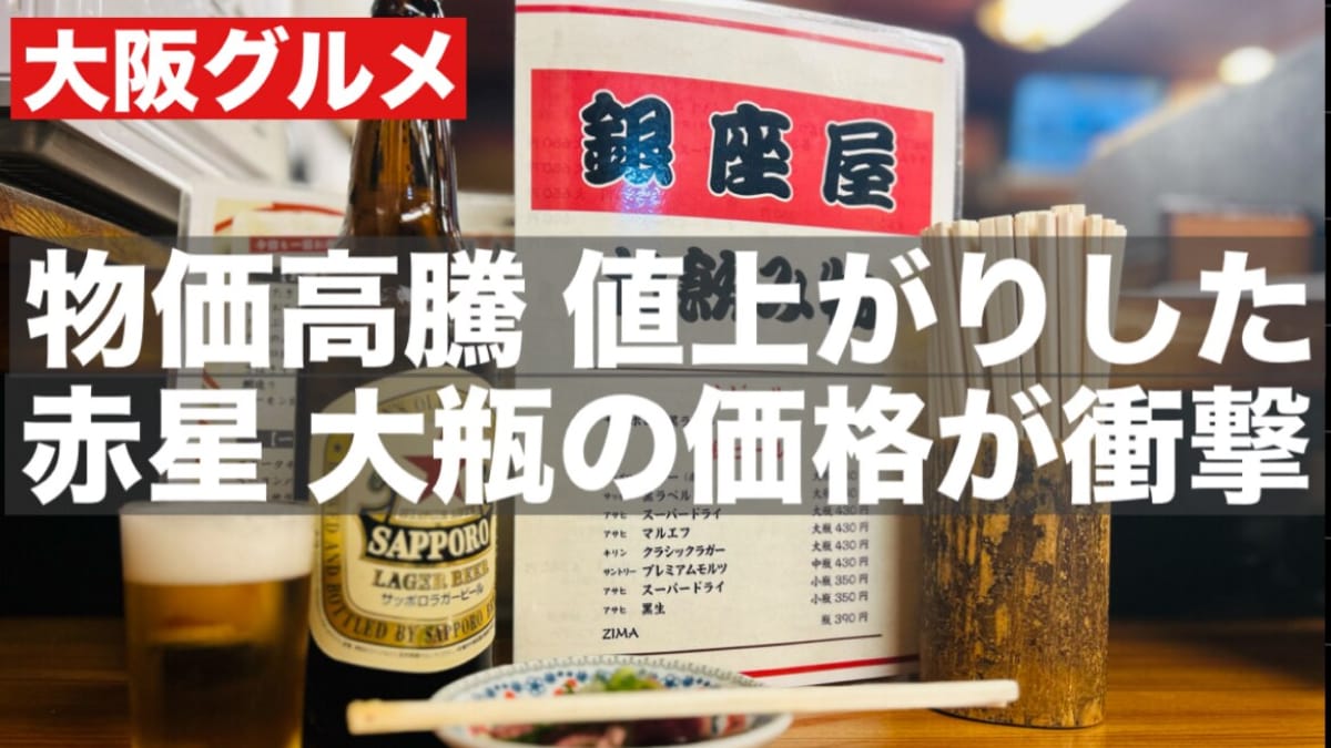 【大阪グルメ】駅前第一ビル「銀座屋」は味もおいしくてお酒も安い！地元民＆観光におすすめ！《動画》