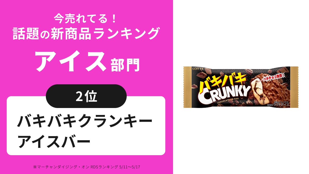 「めちゃうまい」「食感たまらん」ロッテ「バキバキクランキーアイスバー」がSNSでも話題！