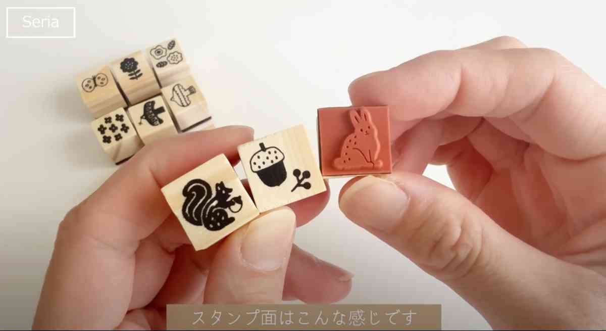 セリアの「ラバースタンプ 3P ノルディック B」