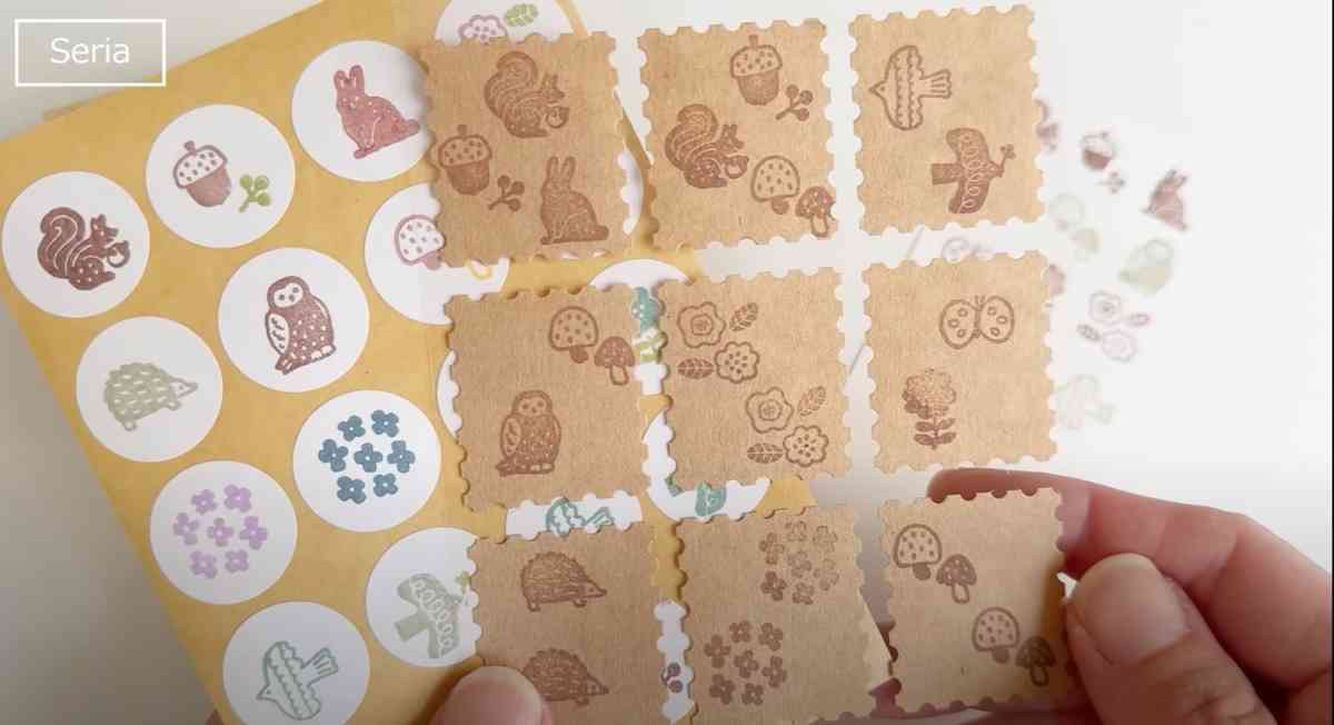 セリアの「ラバースタンプ 3P ノルディック B」