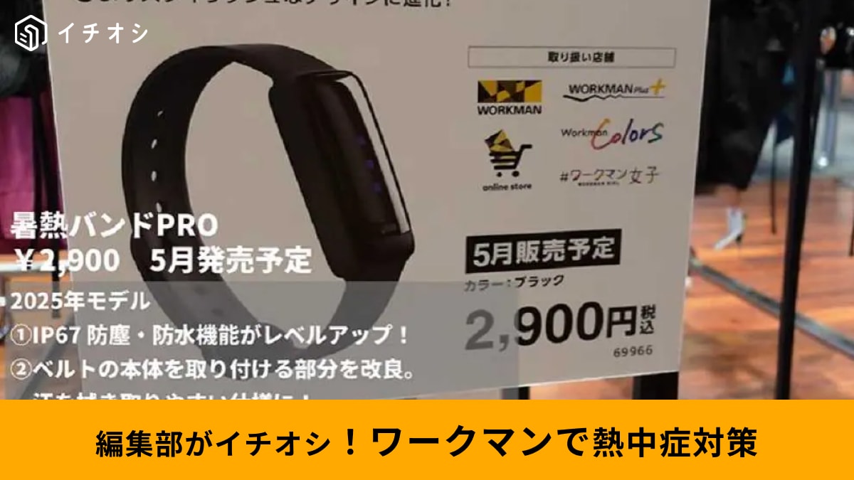 ワークマン「暑熱バンドPRO」2900円で夏の熱中症対策！ | イチオシ