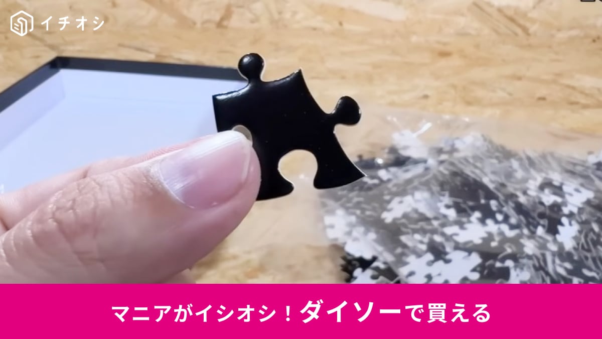 【ダイソー】550円の「黒いパズル・白いパズル」が無地すぎ！「超難関」「完成できる気がしない」