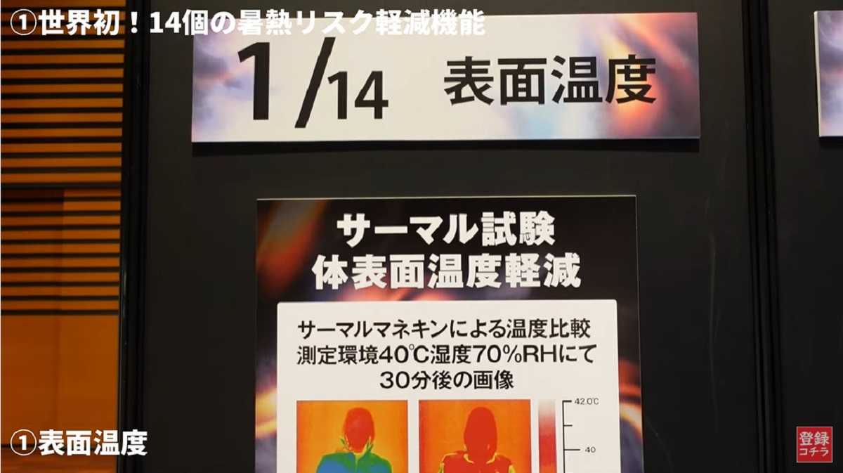 表面温度を軽減してくれる機能付き