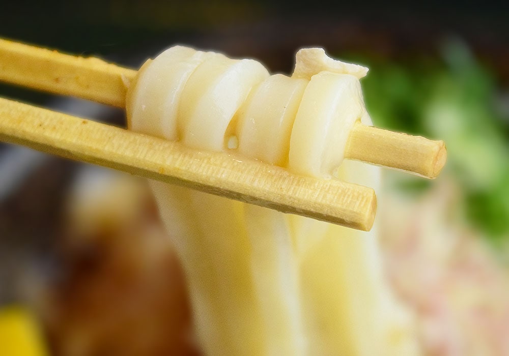 ほどよくコシがあり、むっちりとした食感