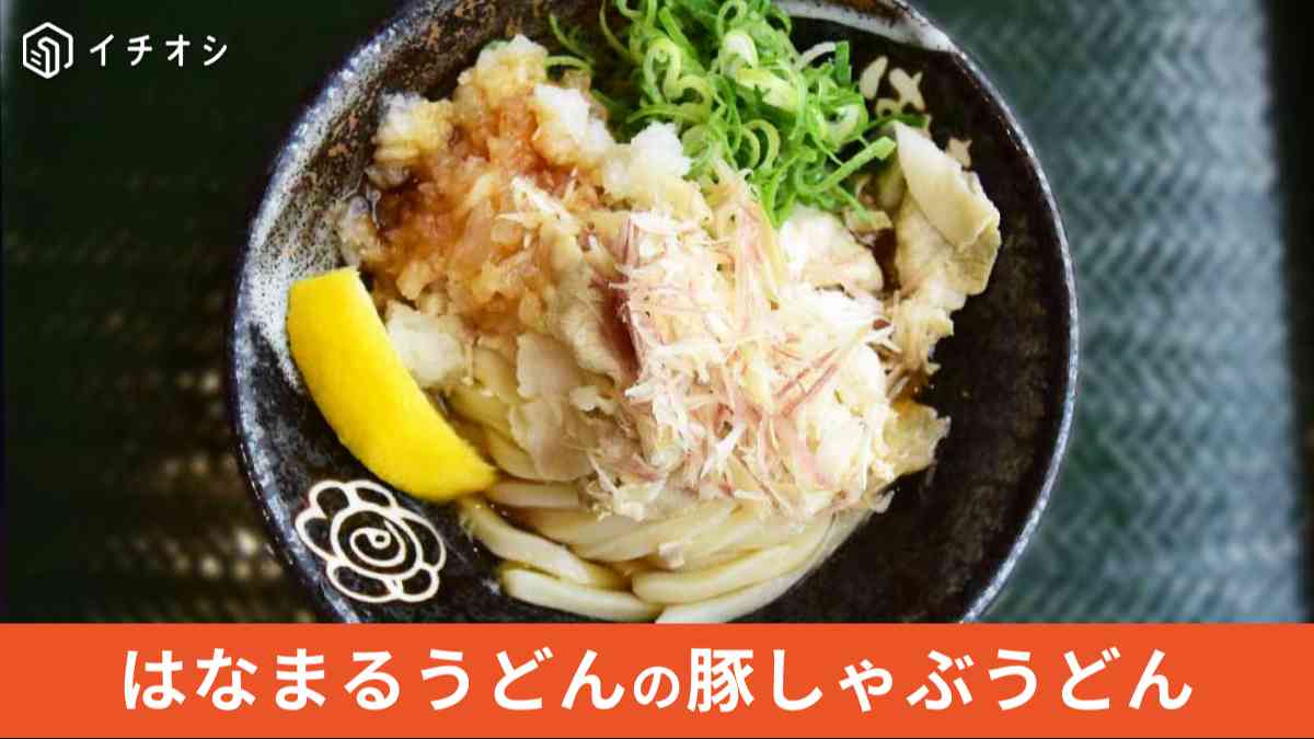 はなまるうどんの豚しゃぶうどんは食感の異なるこだわりの薬味も魅力