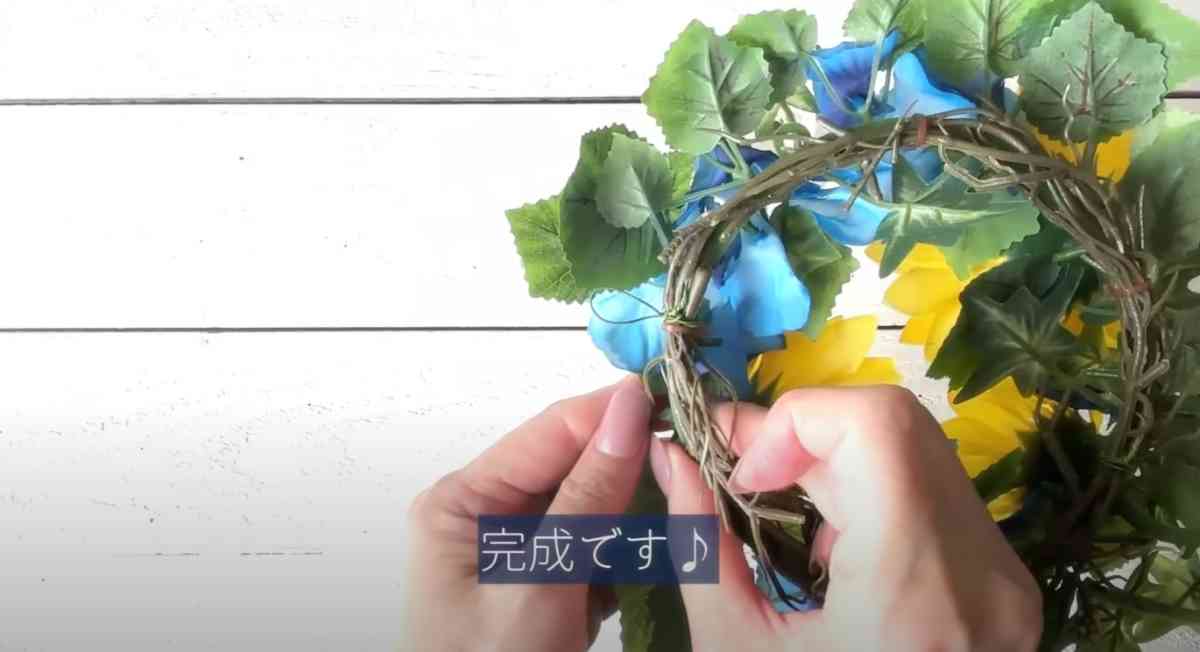 DIYひまわりのリース