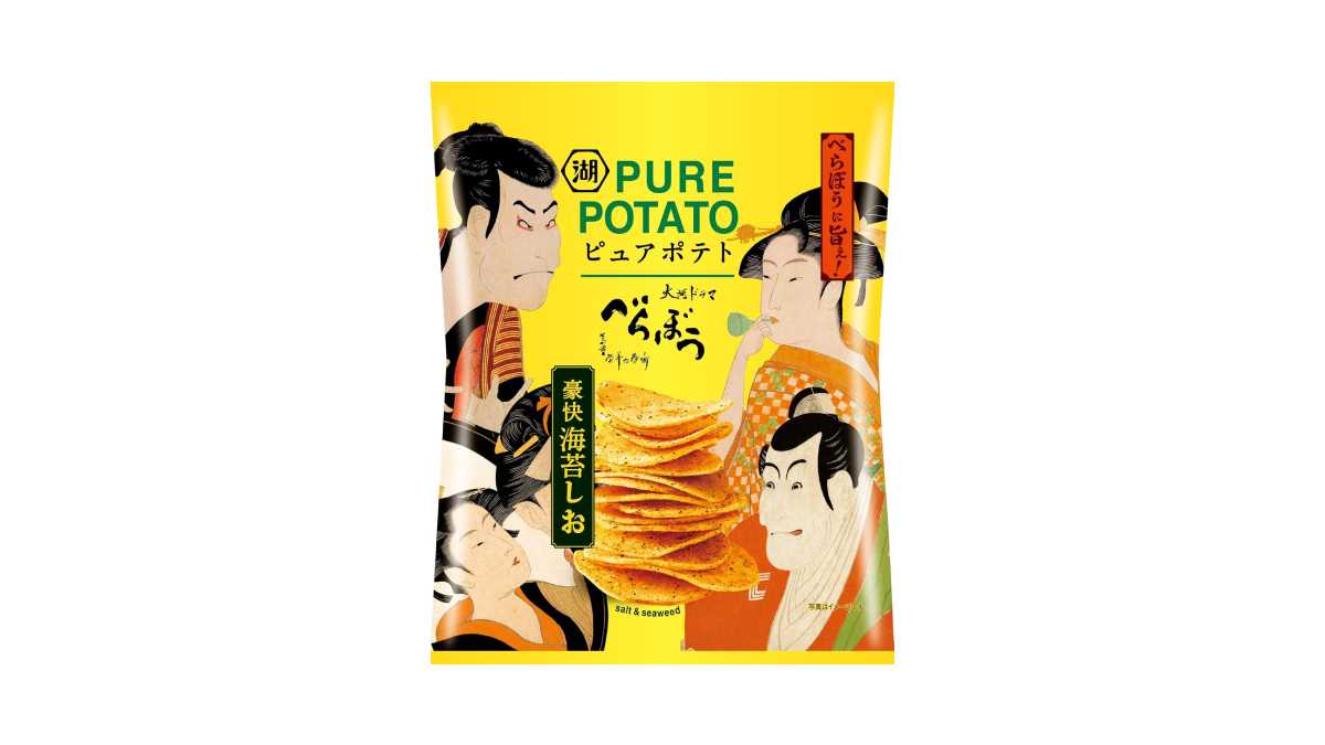 コラボパッケージで登場！湖池屋「ピュアポテト 豪快海苔しお」